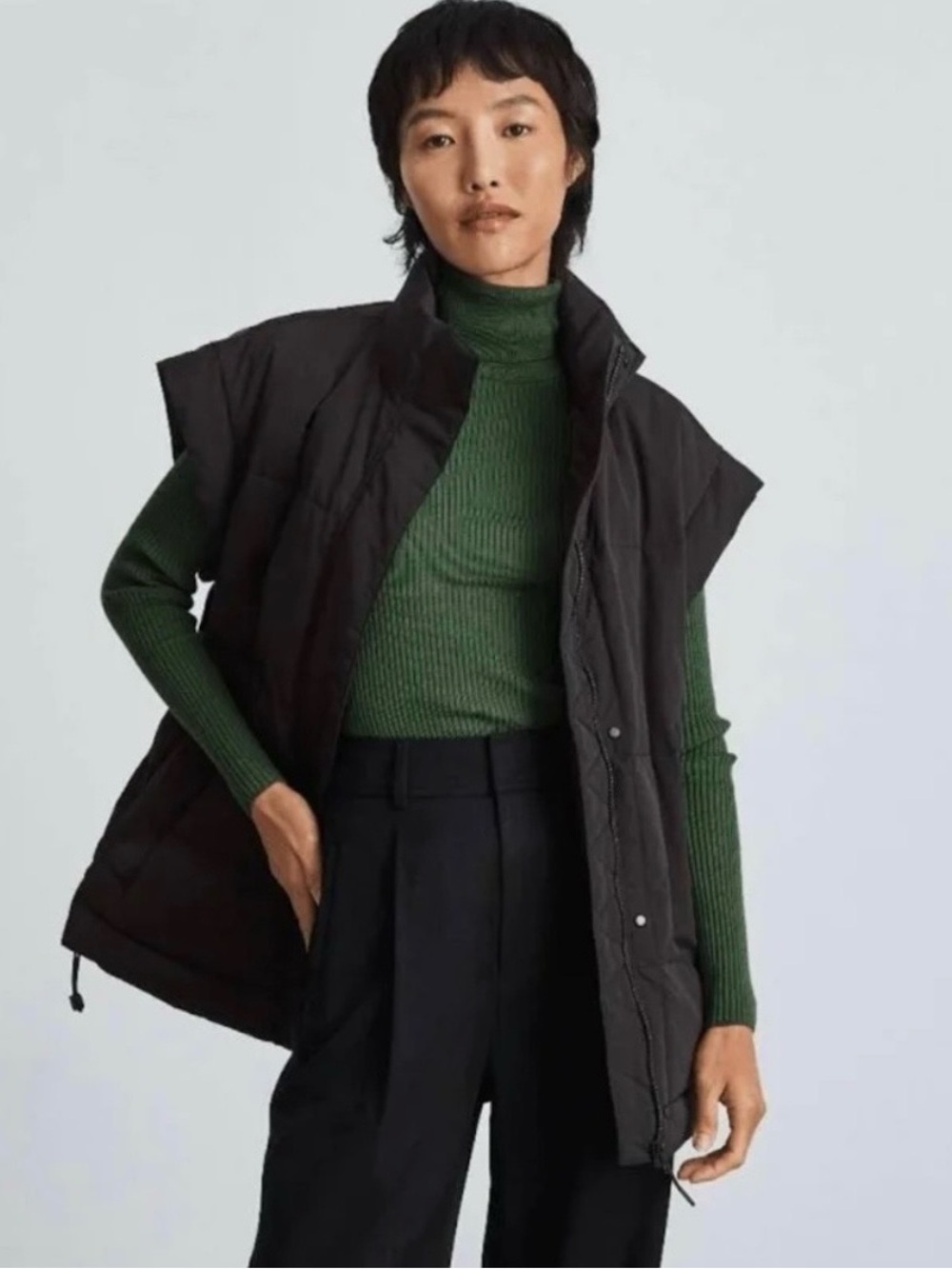 Everlane renew Sleeveless Puffer Vest - Black, xxs